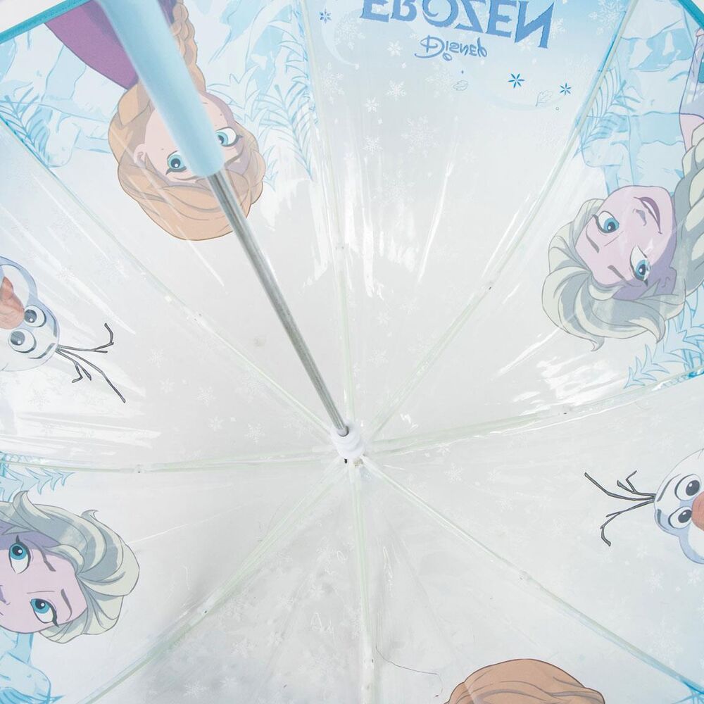 Paraguas transparente Frozen Disney con Anna, Elsa y Olaf - 4