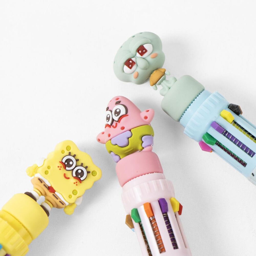 Bolígrafos multicolor surtidos de Bob Esponja, Patricio y Calamardo - 4
