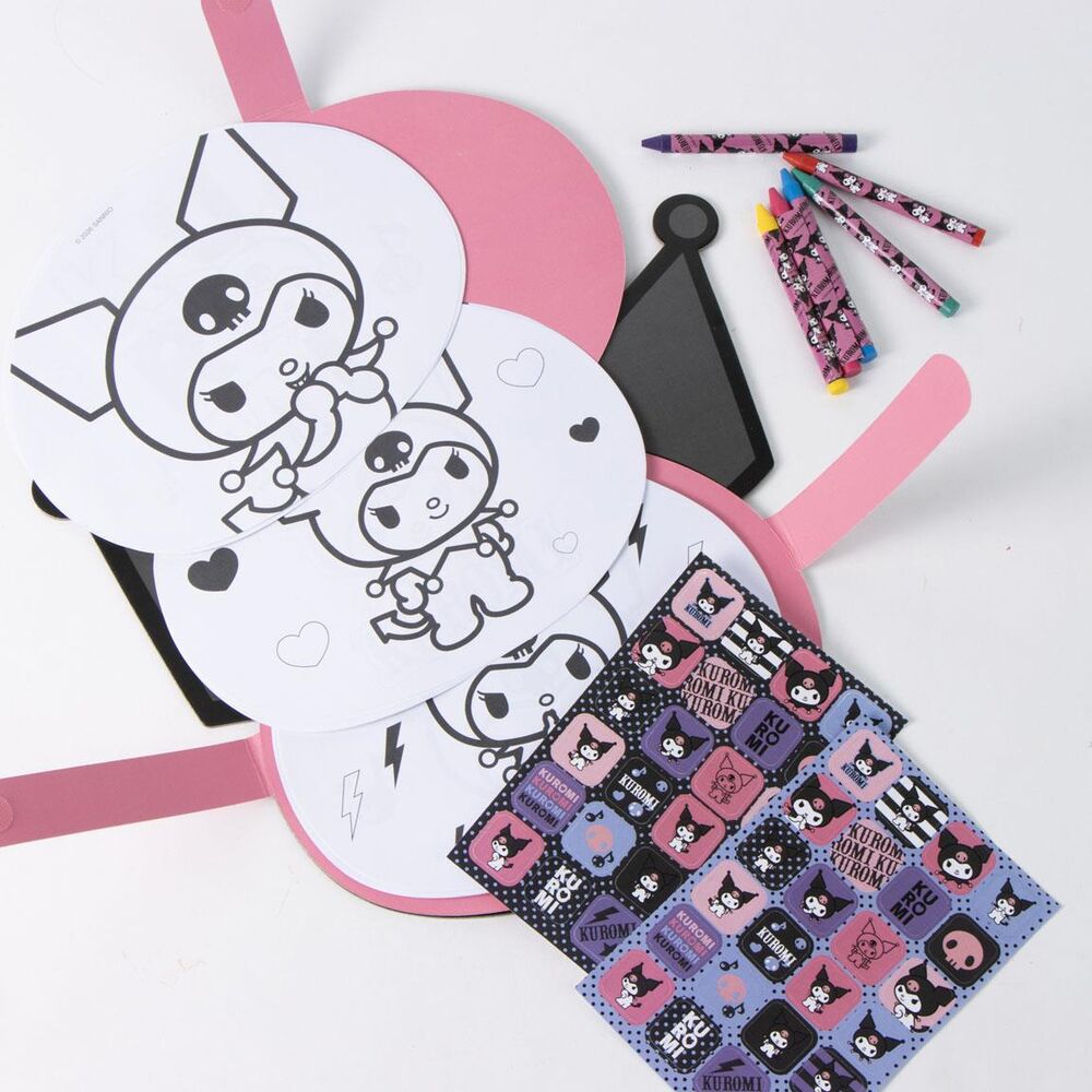 Álbum para colorear Kuromi con seis ceras y pegatinas - 4