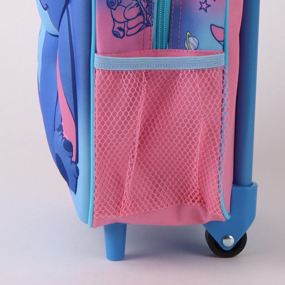 Trolley 3D de Stitch Disney en azul y rosa con asa telescópica - 5