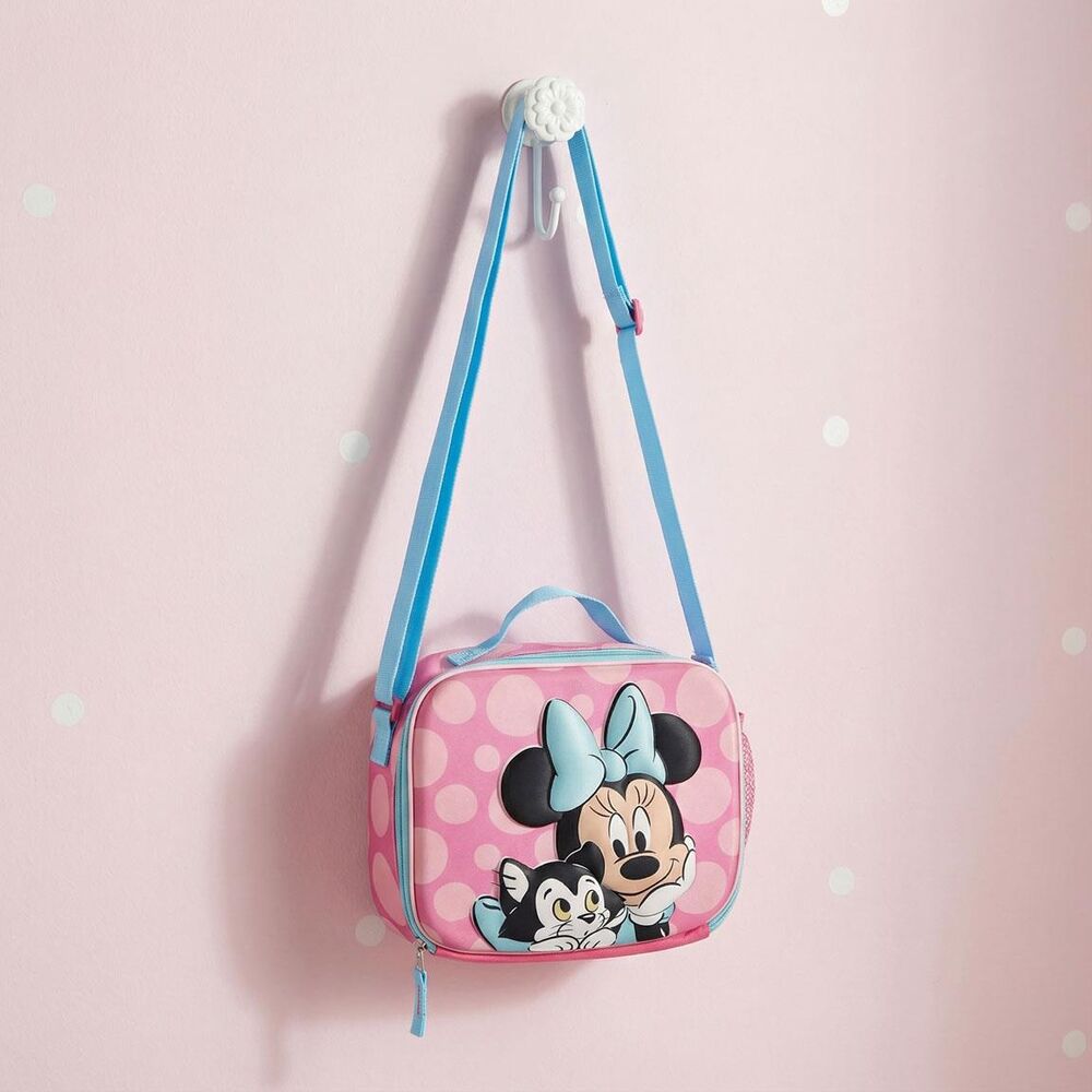 Bolsa portameriendas 3D de Minnie Disney rosa con bolsillo lateral - 5