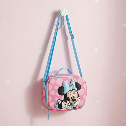 Bolsa portameriendas 3D de Minnie Disney rosa con bolsillo lateral - 5