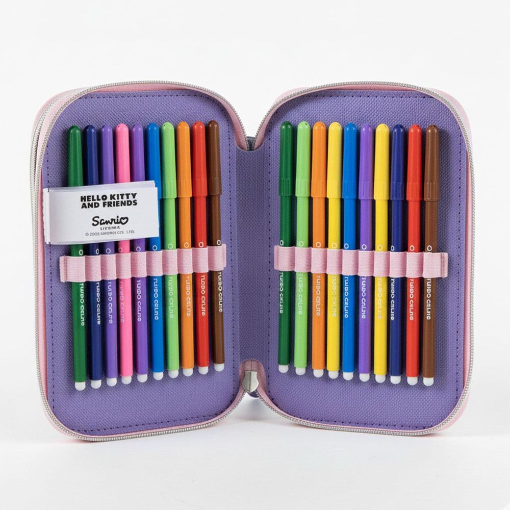 Plumier triple morado de Kuromi Hello Kitty - 5