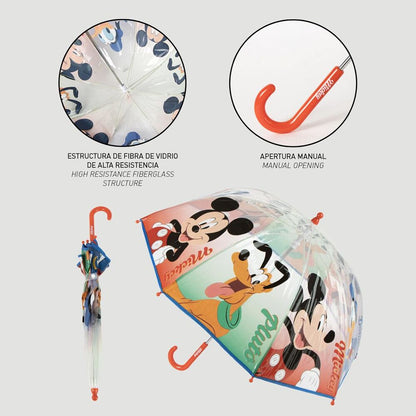 Paraguas transparente Mickey and Friends Disney con estampado de Mickey y sus amigos - 5