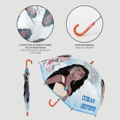Paraguas transparente de Vaiana Moana Disney con diseño Ocean Sisters - 5