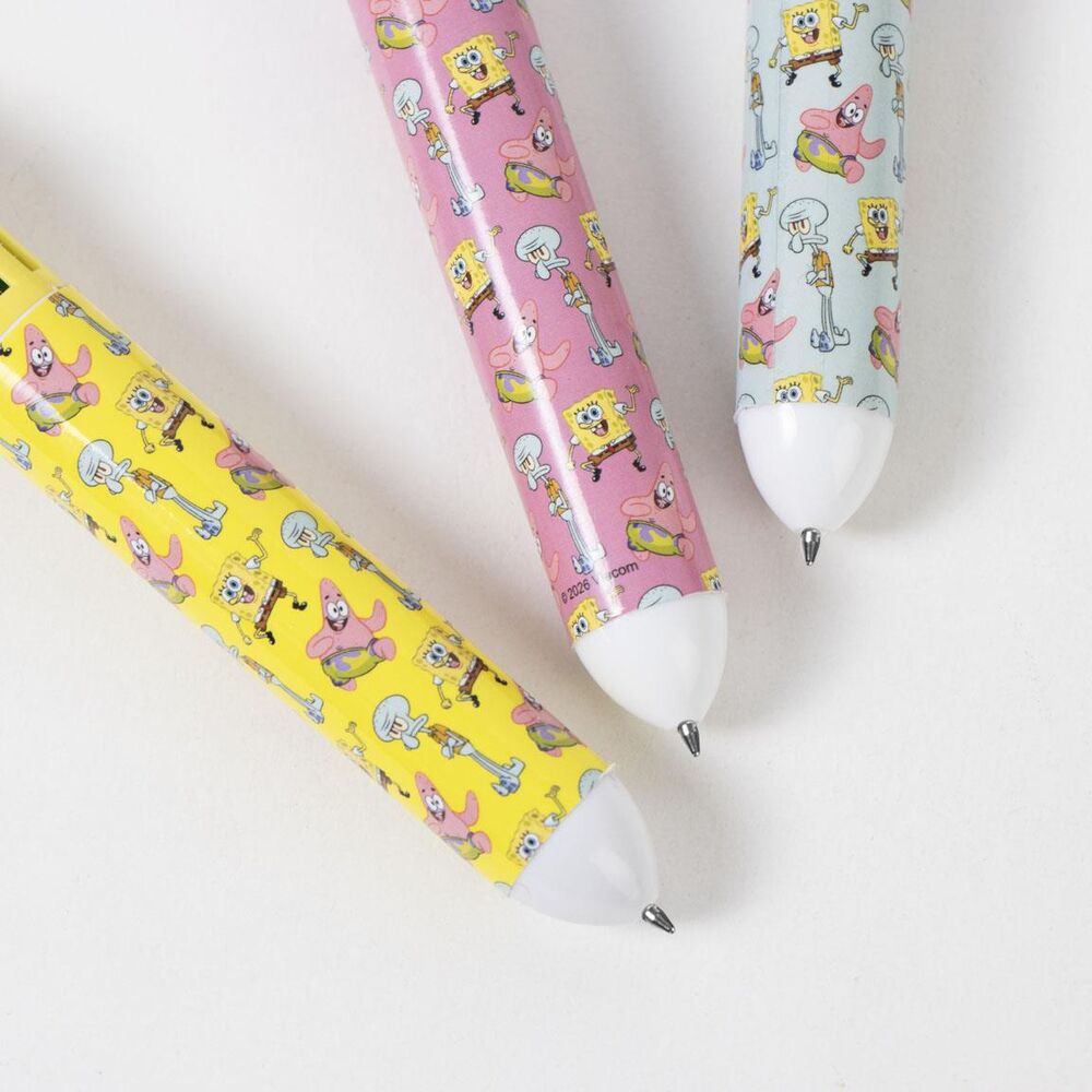 Bolígrafos multicolor surtidos de Bob Esponja, Patricio y Calamardo - 5