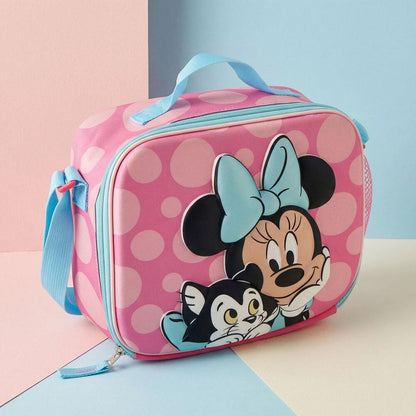 Bolsa portameriendas 3D de Minnie Disney rosa con bolsillo lateral - 6
