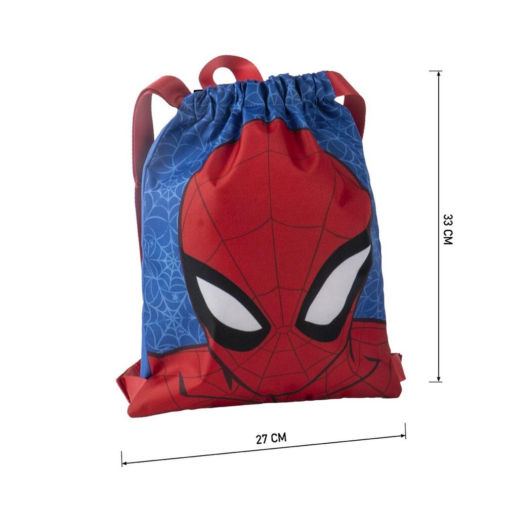 Saco de cuerdas Spider-Man Marvel en rojo y azul - 6