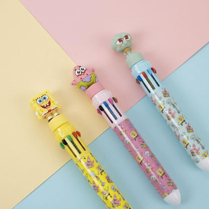 Bolígrafos multicolor surtidos de Bob Esponja, Patricio y Calamardo - 6