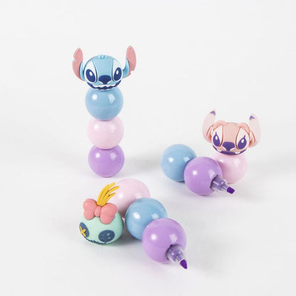 Subrayadores apilables Stitch Disney surtidos en tonos pastel - 4