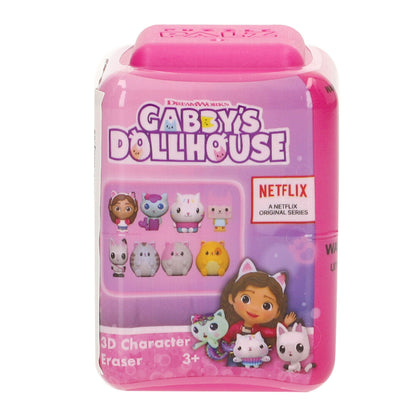 Cápsula rosa con puzzle 3D y goma de borrar de Gabby's Dollhouse