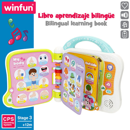 Libro sensorial bilingüe WINFUN con 110 palabras, melodías y sonidos - 2