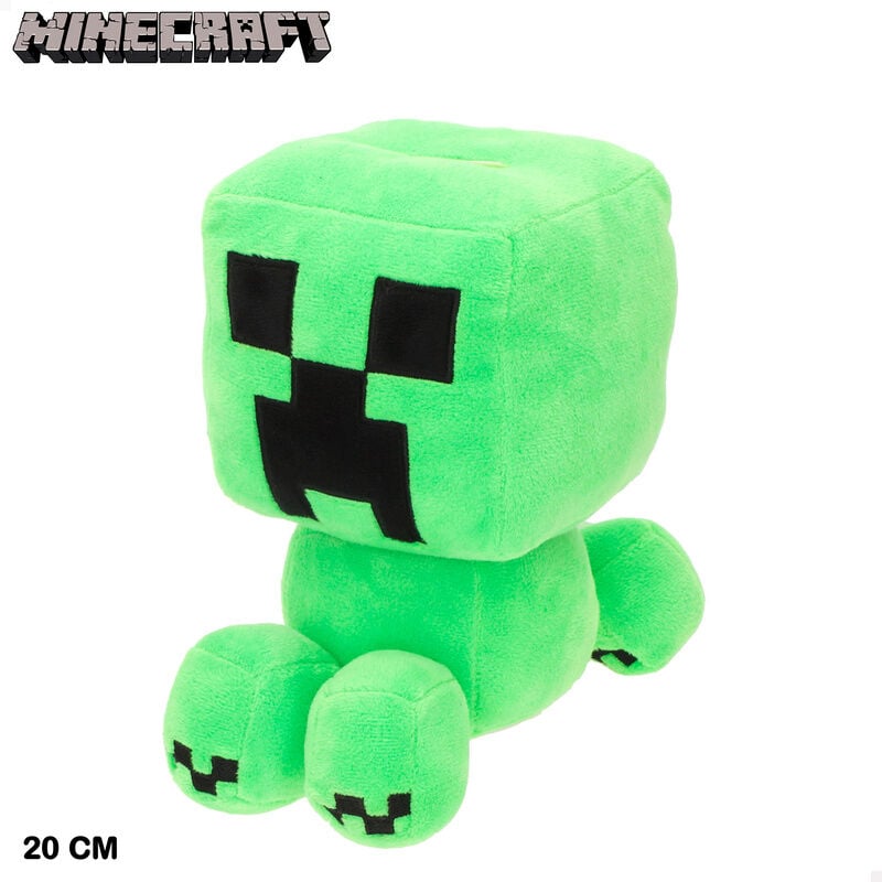 Hucha de peluche Minecraft Creeper verde de 20 cm - 5