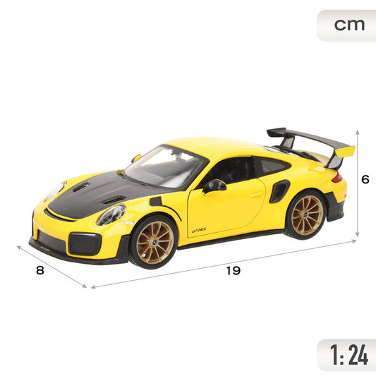 Coche MAISTO Porsche 911 GT2 RS amarillo a escala 1:24 en caja - 5