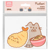 Set de dos pegatinas de vinilo Pusheen con diseño de sushi