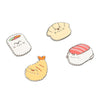 Set de 4 pins esmaltados de Pusheen con diseños de sushi