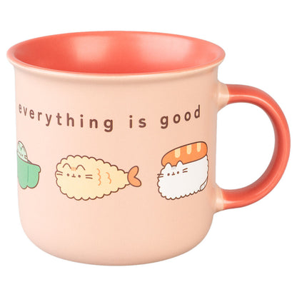 Taza rosa y coral Pusheen Sushi Roll de ERIK