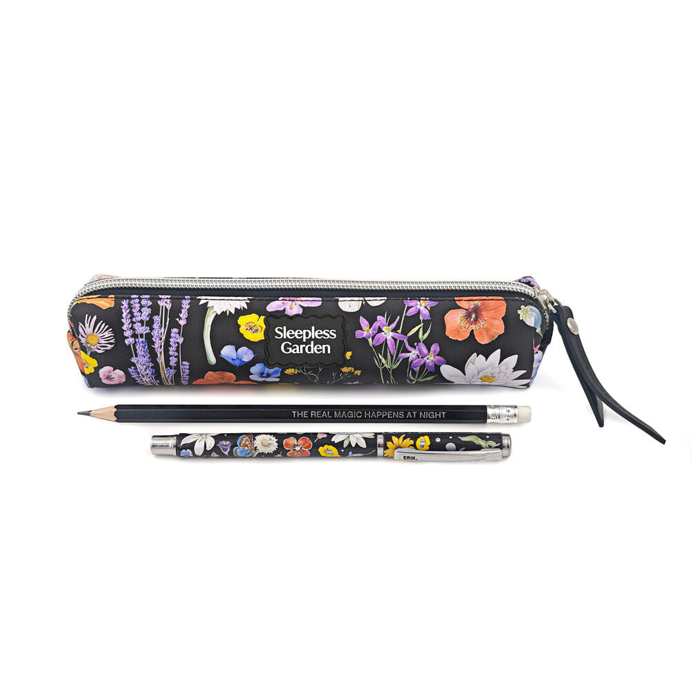 Set ERIK Sleepless Garden con estuche floral, lápiz y bolígrafo