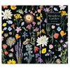 Planificador semanal ERIK Sleepless Garden desplegado con diseño floral sobre fondo negro