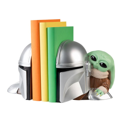 Sujetalibros de The Mandalorian y Grogu Star Wars con libros