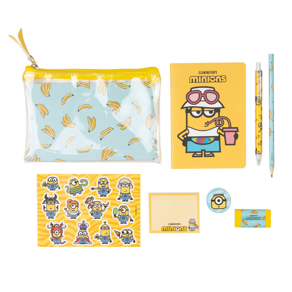 Set de papelería ERIK Minions con cuaderno A6 y accesorios