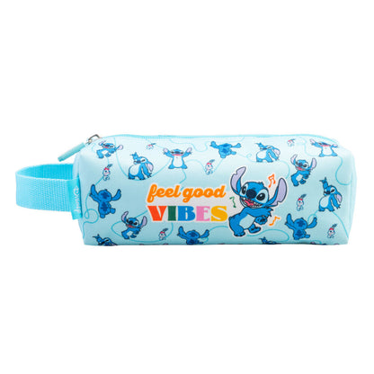 Portatodo azul claro de Stitch Disney con asa lateral