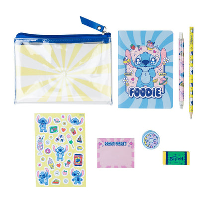 Set de papelería Stitch Disney con estuche, cuaderno y accesorios