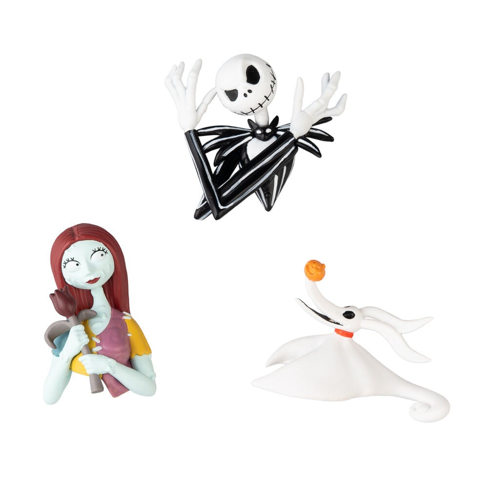 Set de tres imanes de Pesadilla Antes de Navidad con Jack, Sally y Zero