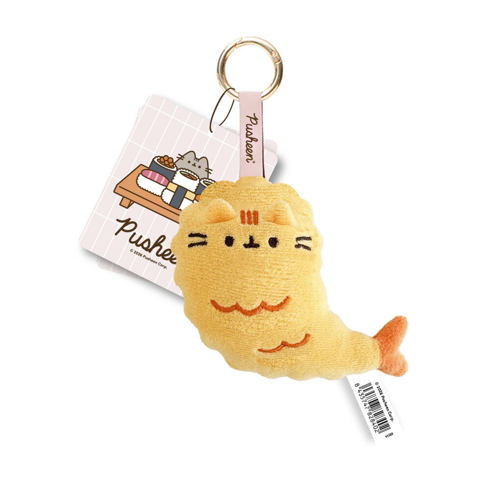 Llavero de peluche Pusheen con forma de rollito de sushi