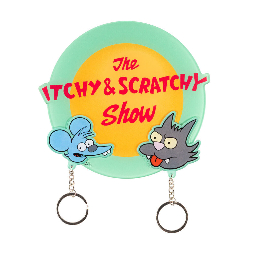 Colgador de llaves ERIK de Itchy y Scratchy con dos llaveros