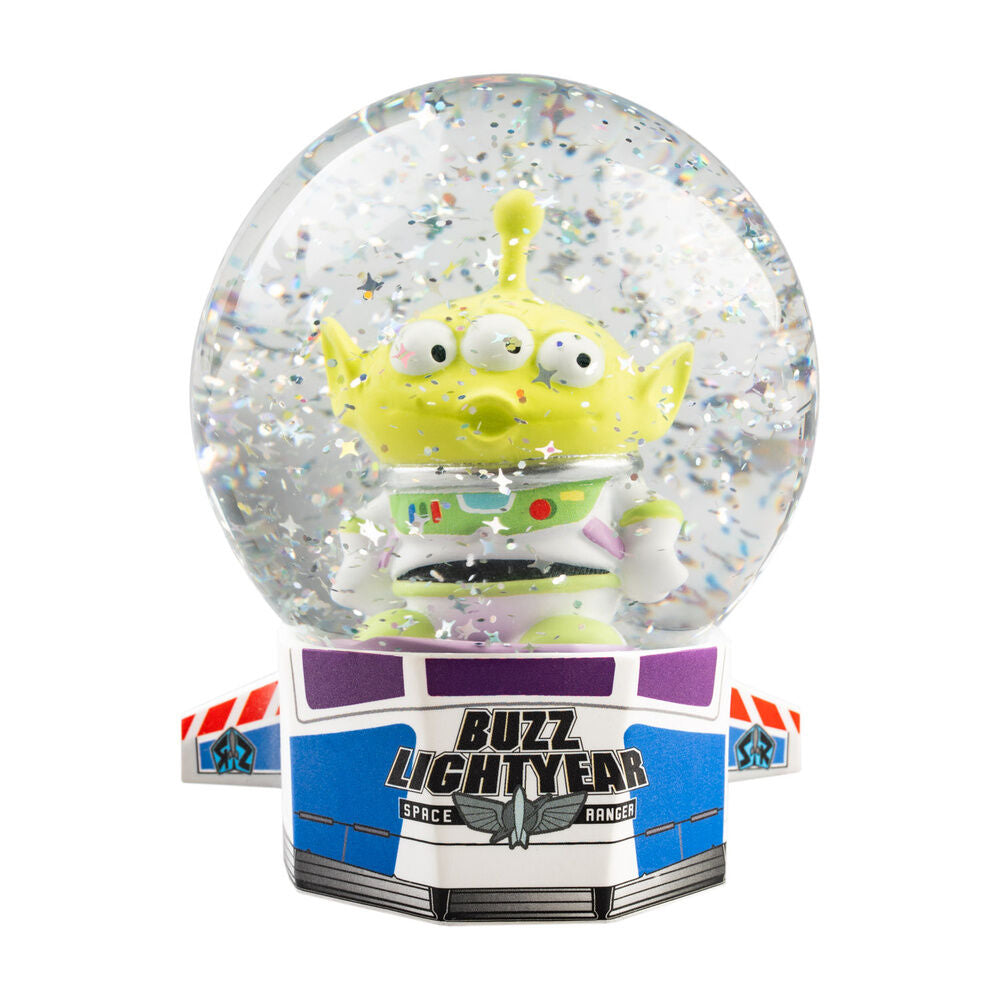 Bola de nieve del Alien de Toy Story con base de Buzz Lightyear