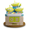Calendario perpetuo 3D de Alien de Toy Story con tres personajes verdes