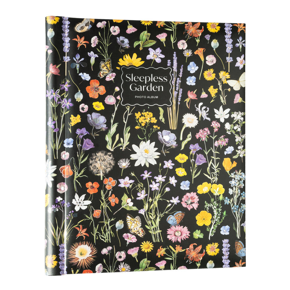 Álbum de fotos ERIK Sleepless Garden con portada floral negra