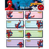 Etiquetas adhesivas escolares de Spider-Man Marvel en varios colores