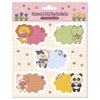 Etiquetas adhesivas Kawaii ERIK con animales y líneas para escribir