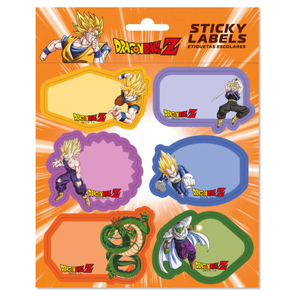 Lámina de seis etiquetas adhesivas Dragon Ball Z de ERIK