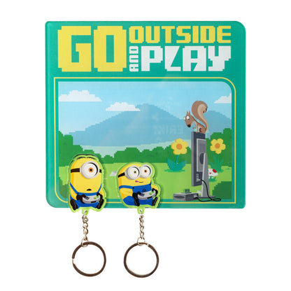 Colgador de llaves Minions ERIK con dos llaveros magnéticos