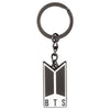 Llavero negro con logo de BTS y anilla circular