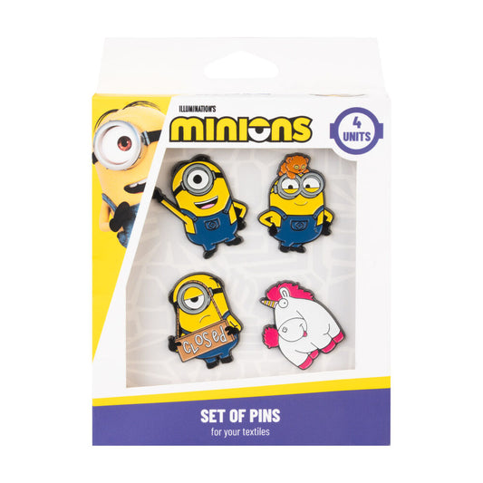Set de cuatro pins esmaltados de Minions con broche trasero - 2