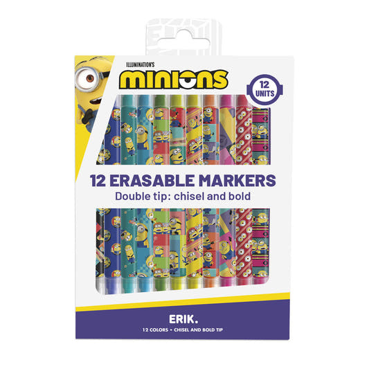 Set de 12 rotuladores borrables Minions de doble punta - 2