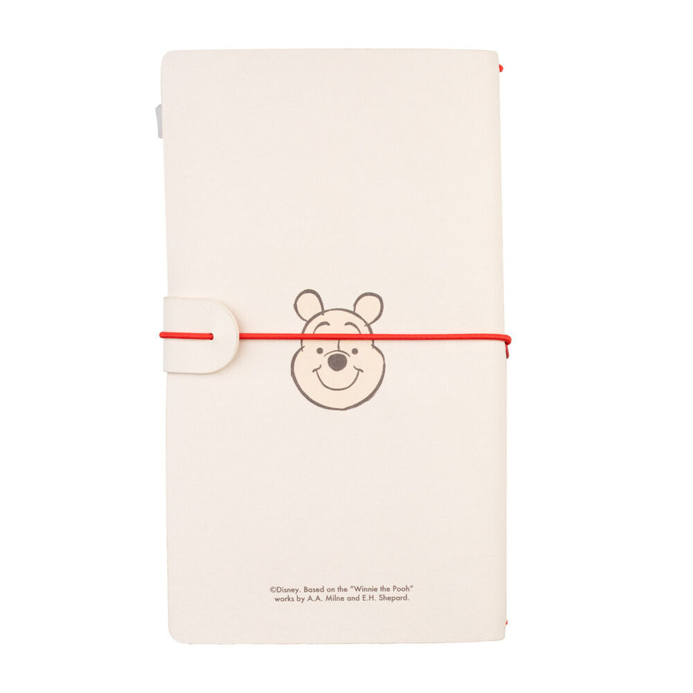 Cuaderno de viaje Winnie the Pooh y Piglet con cierre elástico rojo - 2