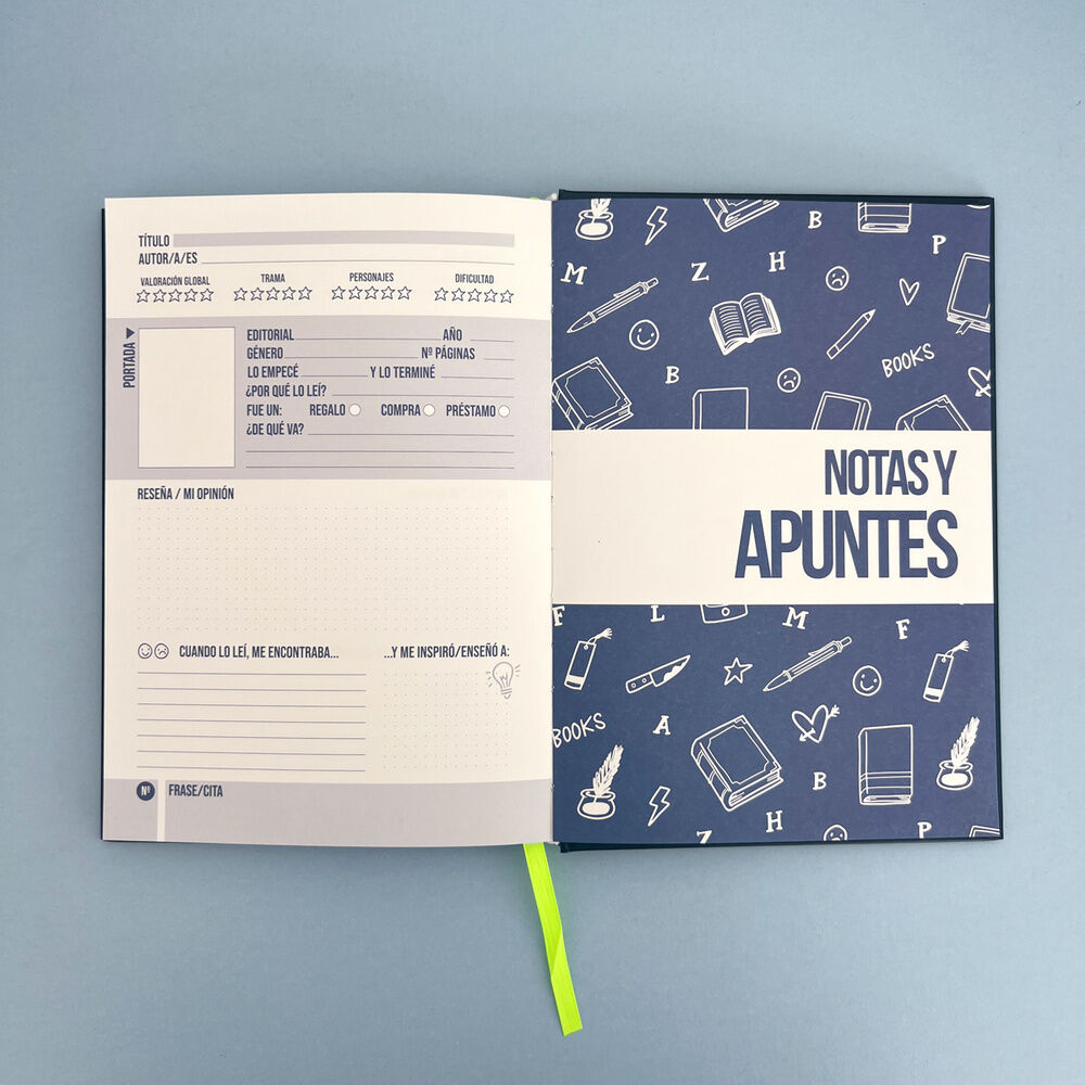Cuaderno de lecturas Pedrita Parker azul marino con cinta amarilla - 2