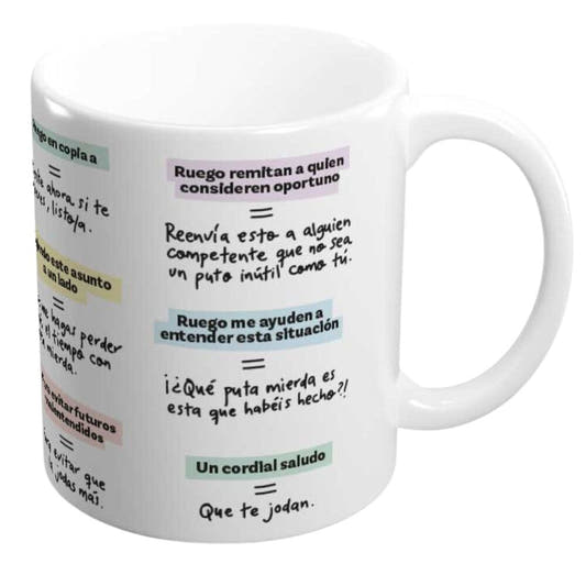 Taza blanca de cerámica Cómo escribir emails de Pedrita Parker - 2