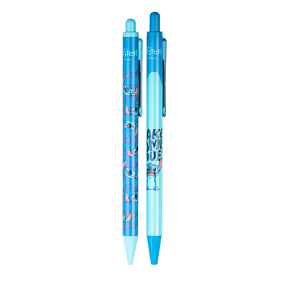 Base acrílica azul de Stitch Disney con lápiz y bolígrafo - 2