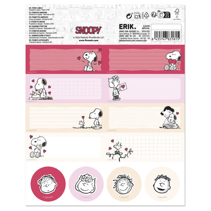 Lámina de etiquetas adhesivas Love Season con diseños de Snoopy - 2