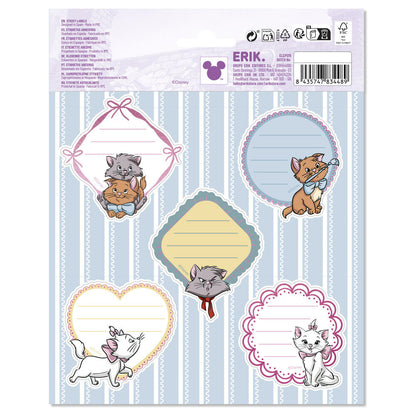 Etiquetas adhesivas Disney de Los Aristogatos con Marie y diseños decorativos - 2