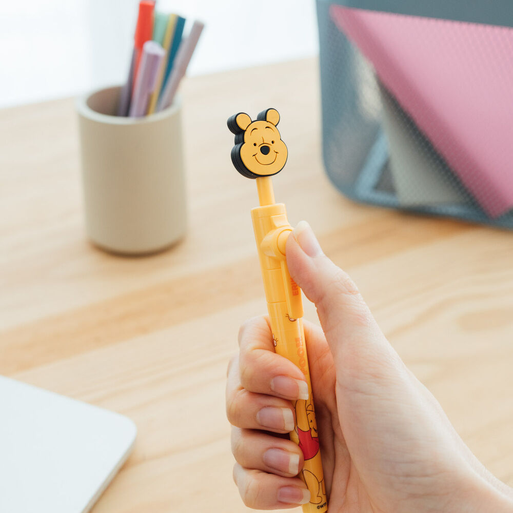 Bolígrafo amarillo de Winnie the Pooh con topper giratorio - 3