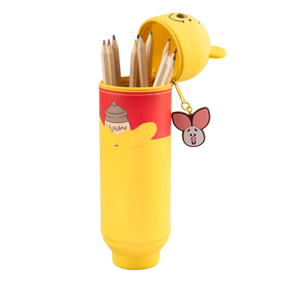Estuche portatodo 3D amarillo de Winnie the Pooh con tarro de miel - 3