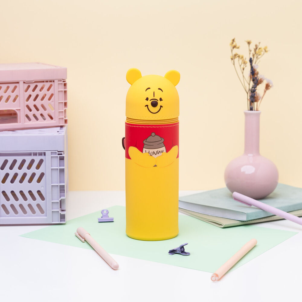 Estuche portatodo 3D amarillo de Winnie the Pooh con tarro de miel - 4