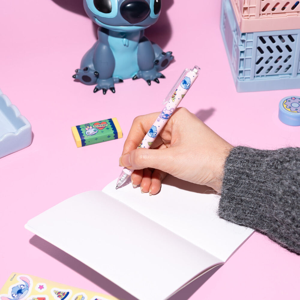 Set de papelería Stitch Disney con estuche, cuaderno y accesorios - 4